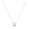Thumbnail Image 0 of Sterling Silver & 18ct Gold Plated Vermeil 0.20ct Diamond Bezel Necklace