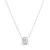 Thumbnail Image 0 of Silver 0.40ct Diamond Bezel Necklace