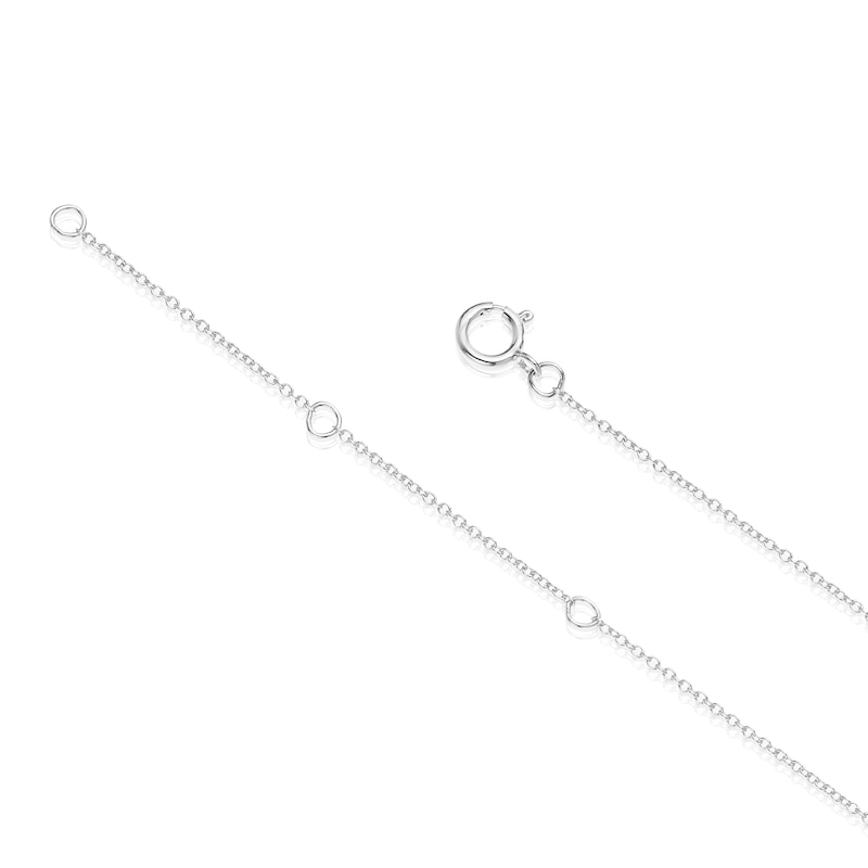 Silver 0.40ct Diamond Bezel Necklace
