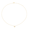 Thumbnail Image 1 of Sterling Silver & 18ct Gold Plated Vermeil 0.40ct Diamond Bezel Necklace