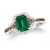 Thumbnail Image 3 of Le Vian 14ct Vanilla Gold 0.37ct Diamond & Emerald Ring