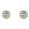 Thumbnail Image 0 of 9ct Yellow Gold Cubic Zirconia Rubover 5.5mm Stud Earrings