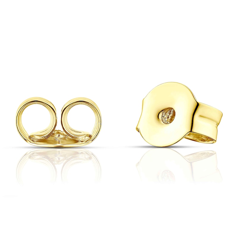 9ct Yellow Gold Cubic Zirconia Rubover 5.5mm Stud Earrings