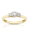 Thumbnail Image 0 of 9ct Yellow Gold 0.50ct Total Diamond Trilogy Ring