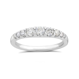 9ct White Gold 0.50ct Diamond Graduated Eternity Ring