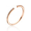 Thumbnail Image 1 of Sterling Silver & 18ct Rose Gold Plated Vermeil 0.07ct Diamond Eternity Ring