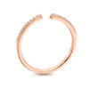 Thumbnail Image 2 of Sterling Silver & 18ct Rose Gold Plated Vermeil 0.07ct Diamond Eternity Ring
