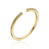 Thumbnail Image 1 of Silver & 18ct Gold Plated Vermeil 0.07ct Diamond Open Eternity Ring
