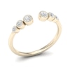 Thumbnail Image 2 of Sterling Silver & 18ct Gold Plated Vermeil 0.18ct Diamond Eternity Ring