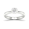 Thumbnail Image 1 of The Diamond Story 18ct White Gold Rub Over Solitaire 0.30ct Diamond Ring