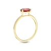 Thumbnail Image 2 of 9ct Yellow Gold Rhodolite 0.07ct Diamond Dress Ring