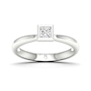 Thumbnail Image 1 of The Diamond Story 18ct White Gold Rub Over Princess Solitaire 0.30ct Diamond Ring