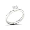 Thumbnail Image 2 of The Diamond Story 18ct White Gold Rub Over Princess Solitaire 0.30ct Diamond Ring