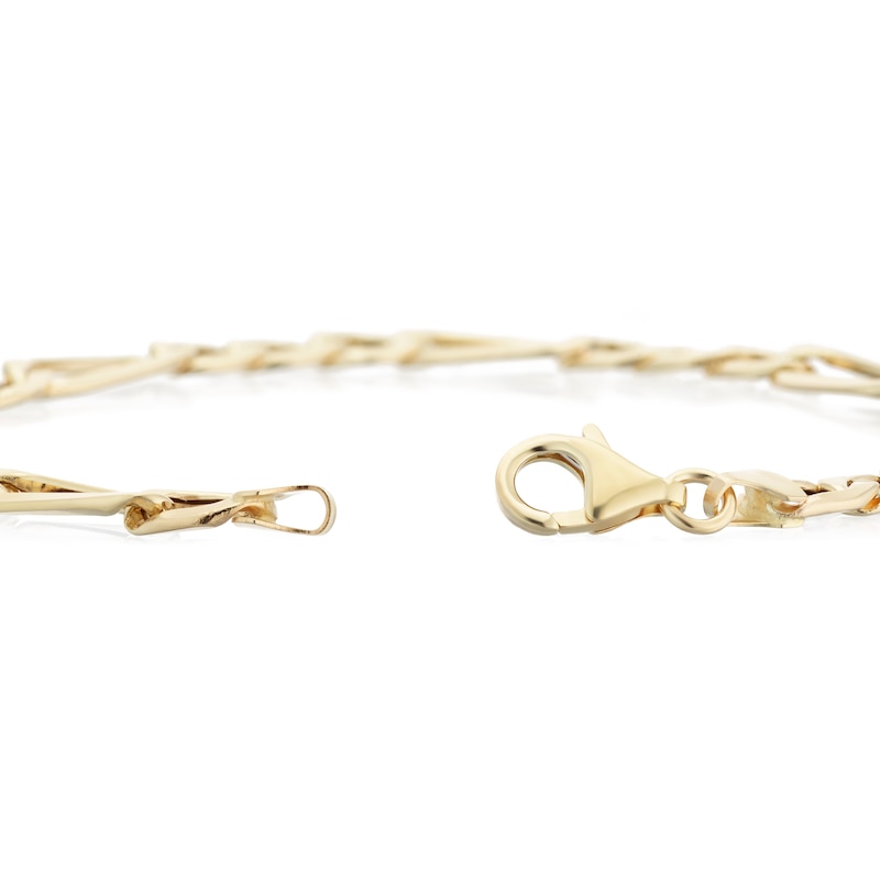 Main Image 3 of 9ct Yellow Gold 9'' Figaro Chain Bracelet