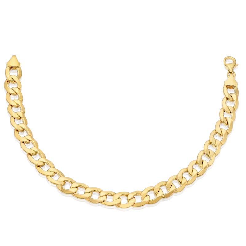 Main Image 1 of 9ct Yellow Gold 9.5 Inch Curb Chain Bracelet