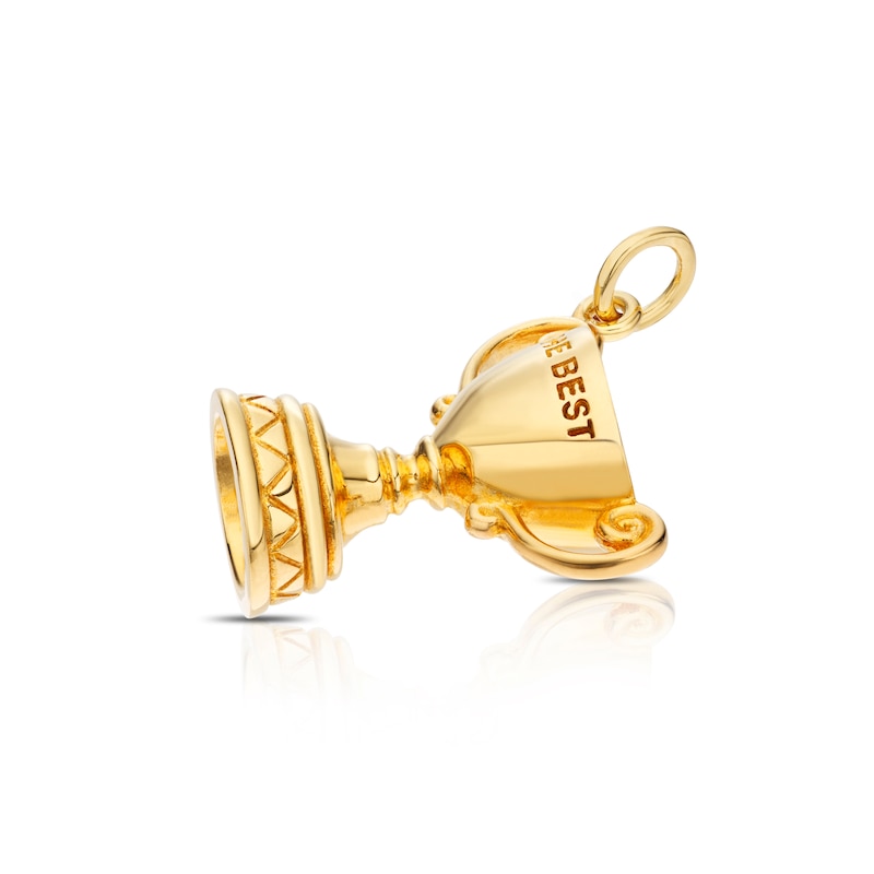 Yellow Gold Plated Silver Trophy Cup Charm