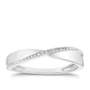 Thumbnail Image 0 of 18ct White Gold Diamond Crossover Band
