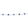 Thumbnail Image 1 of Silver Blue Bead Chain Anklet