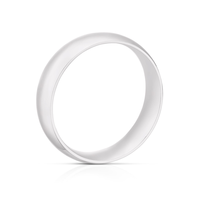 9ct White Gold 6mm Extra Heavy Court Ring