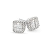Thumbnail Image 2 of 9ct White Gold 0.15ct Diamond Multi-Stone Square Earrings