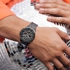 Thumbnail Image 4 of Bulova Crystal Octava Men's Black Ip Bracelet Watch