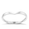 Thumbnail Image 0 of Ladies' 18ct White Gold Shaped Slim Wedding Ring