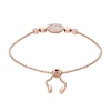 Thumbnail Image 1 of Fossil Ladies' Rose Gold Tone Mother-Of-Pearl Disc Bolo Bracelet