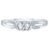Thumbnail Image 1 of 9ct White Gold Diamond Illusion Solitaire Ring