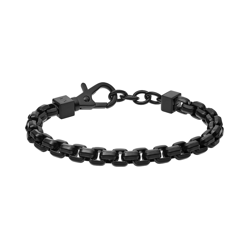 Main Image 1 of Armani Exchange Men's Black IP Belcher Bracelet