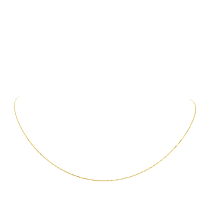 Main Image 4 of 9ct Yellow Gold 18&quot; Dainty Curb Chain