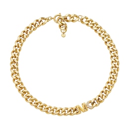 Michael Kors Kors MK 14ct Gold Plated Collar Necklace