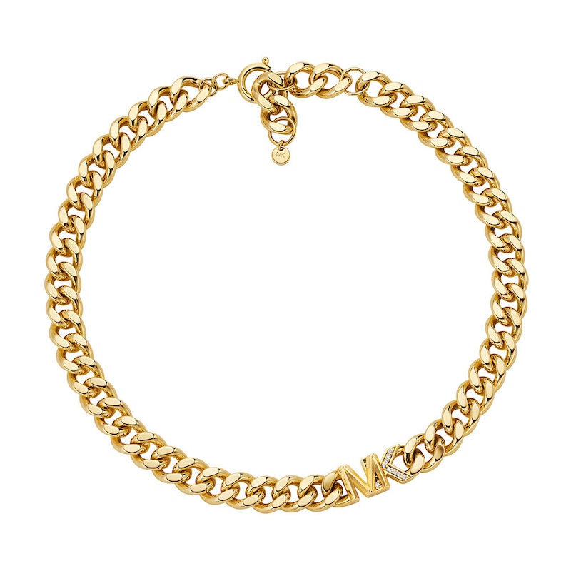 Michael Kors Kors MK 14ct Gold Plated Collar Necklace | H.Samuel