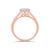 Thumbnail Image 3 of 9ct Rose Gold 1/2ct Diamond Princessa Square Cluster Ring