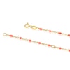 Thumbnail Image 2 of Sterling Silver & 18ct Gold Plated Vermeil 20'' Peach Bead Chain Necklace