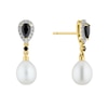 Thumbnail Image 0 of 9ct Gold Freshwater Pearl, Sapphire & Diamond Earrings