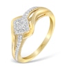 Thumbnail Image 1 of 9ct Yellow Gold Wrap Princessa Diamond Cluster Ring