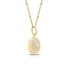 Thumbnail Image 1 of Sterling Silver & 18ct Gold Plated Vermeil Mother Of Pearl Taurus Pendant