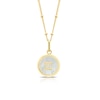 Thumbnail Image 1 of Sterling Silver & 18ct Gold Plated Vermeil Mother Of Pearl Gemini Pendant