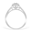 Thumbnail Image 2 of 9ct White Gold Princessa Diamond Cluster Crossover Ring