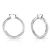 Thumbnail Image 0 of Guess Hoops Don't Lie Rhodium Plated Crystal Earrings