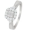 Thumbnail Image 0 of Princessa 9ct White Gold 2/5ct Diamond Square Cluster Ring