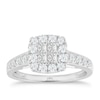 Thumbnail Image 0 of Princessa 18ct White Gold 2/3ct Diamond Square Cluster Ring