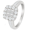 Thumbnail Image 1 of 9ct White Gold 1ct Diamond Princessa Cluster Ring