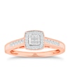 Thumbnail Image 0 of Princessa 9ct Rose Gold 0.25ct Diamond Cluster Ring