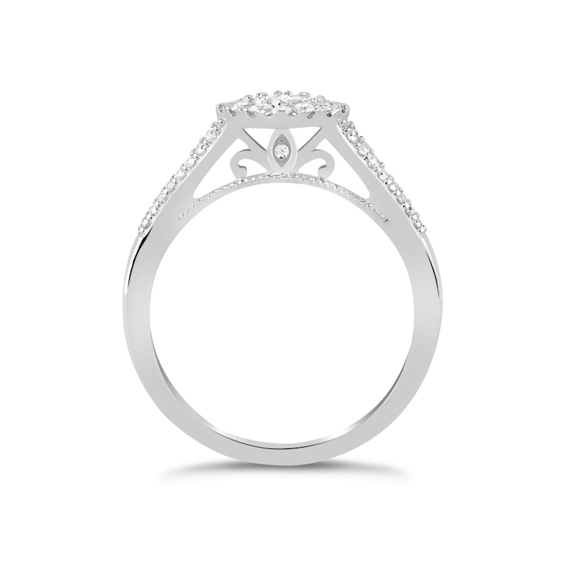 Princessa 9ct White Gold 2/5ct Diamond Ring