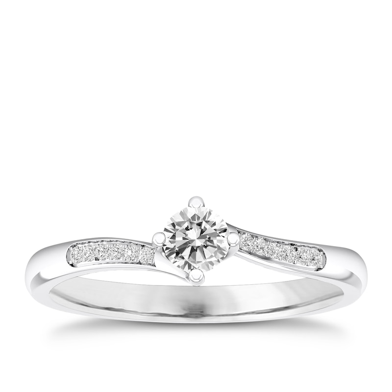 The Diamond Story 18ct White Gold 0.20ct Total Diamond Ring