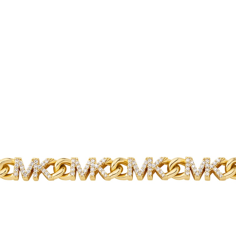 Michael Kors 14ct Gold Plated Logo Collar Necklace