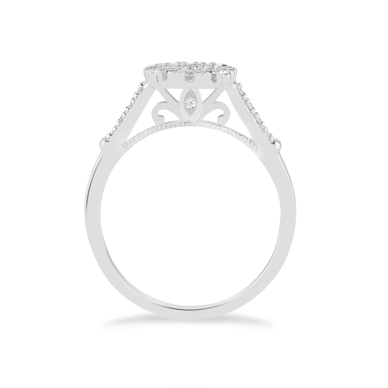 Princessa 9ct White Gold 1/2ct Diamond Ring