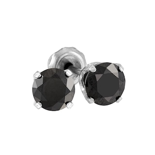 Stainless Steel 5mm Black CZ Studs For Ear Piercing | H.Samuel