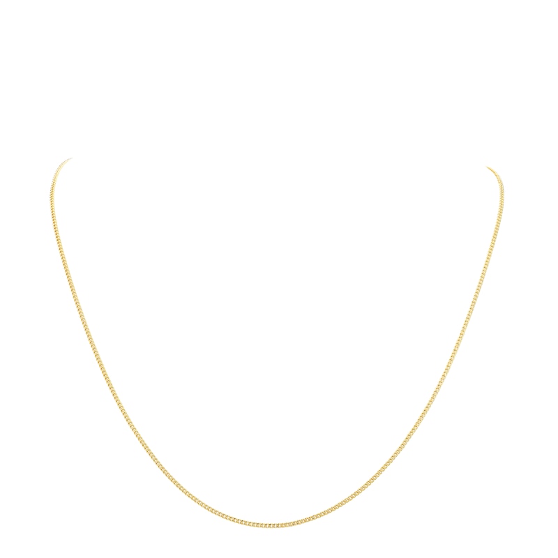 9ct Yellow Gold 24 Inch Dainty Curb Chain